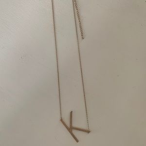 Large “K” Gold Necklace
